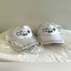 Winn Grips Adjustable Baseball Caps - White - Lot of 2 - NEW